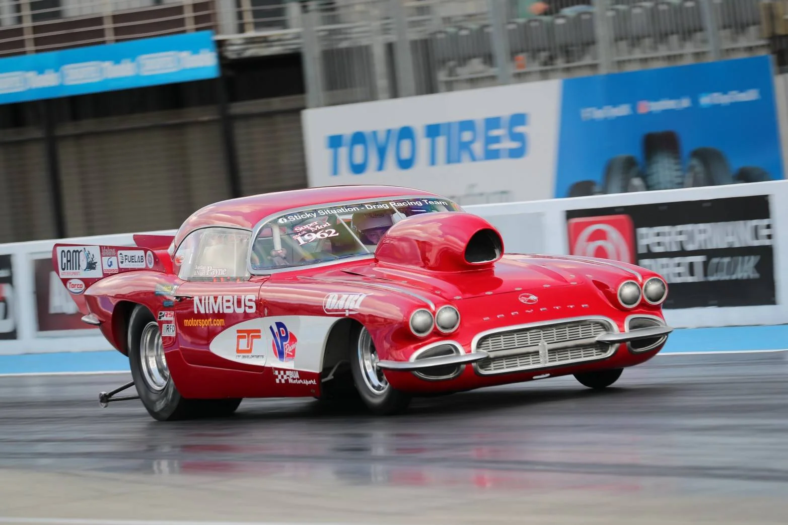Jordan Payne in a 62 Ford Corvette