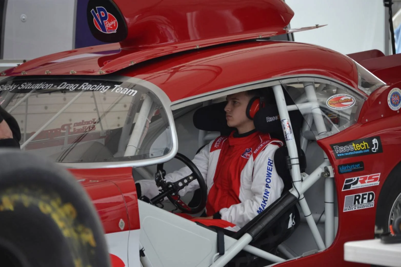 Jordan Payne in a 62 Ford Corvette