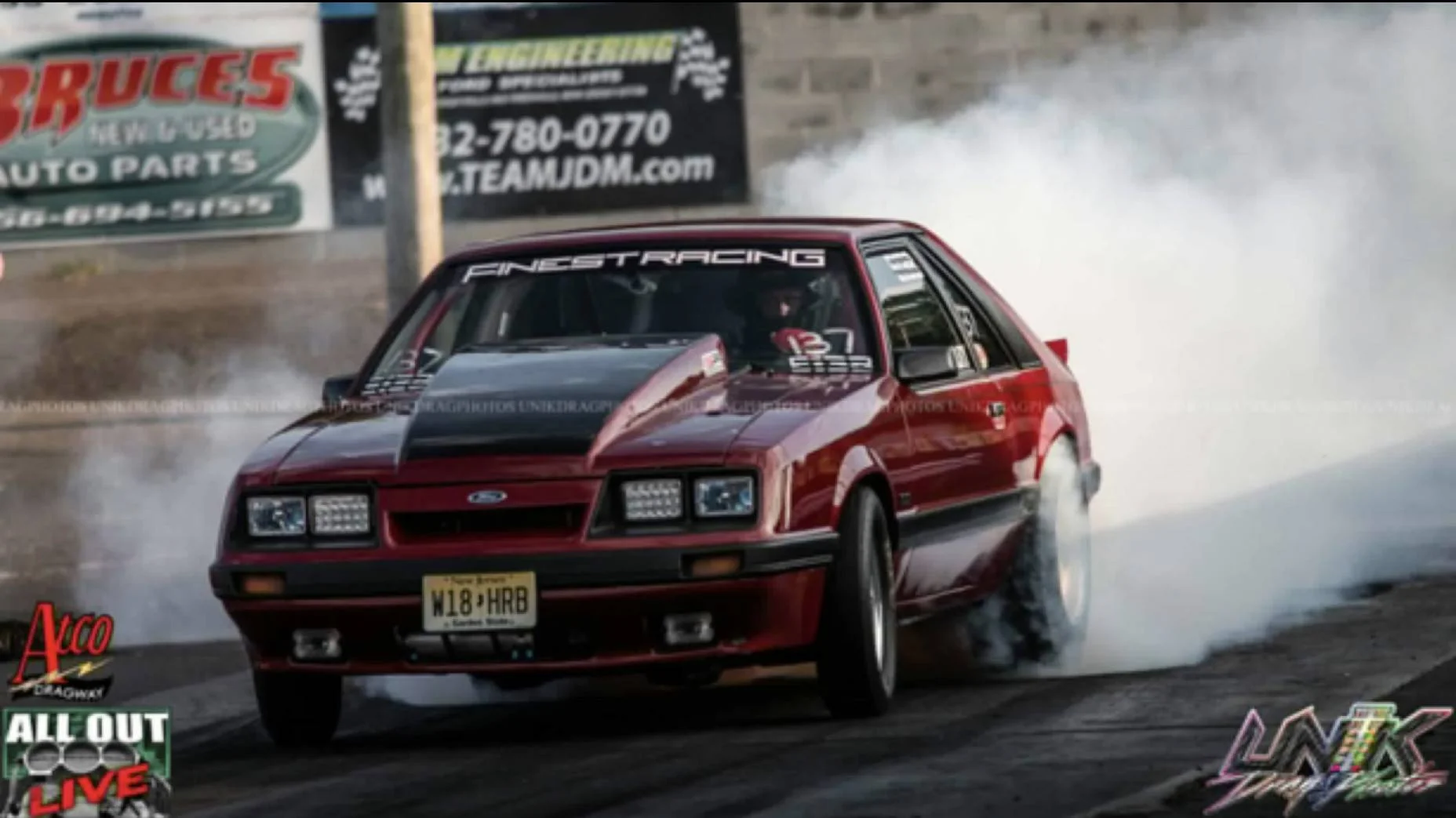 Rob Farley in a 1985 FORD Mustang GT