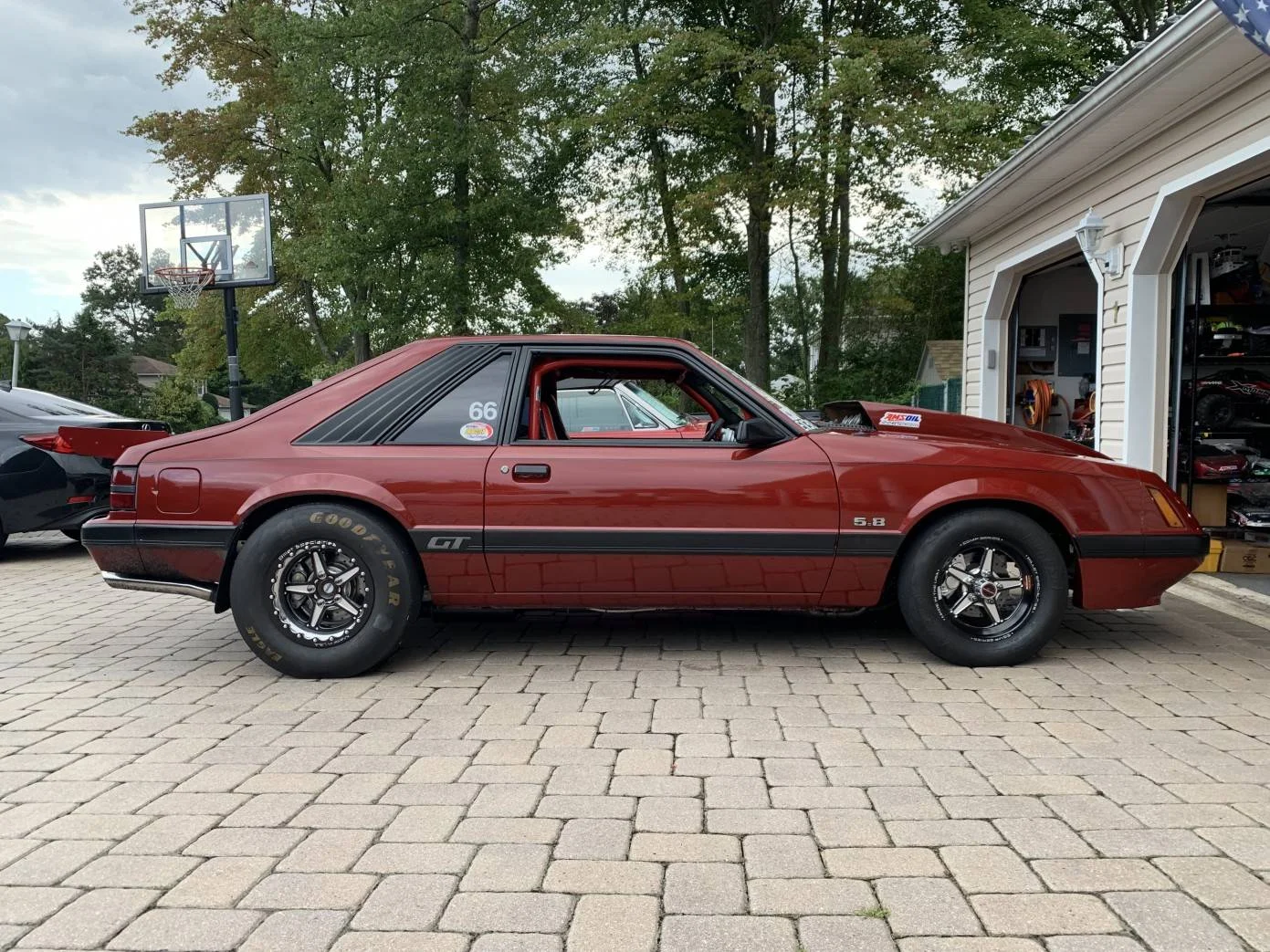 Rob Farley in a 1985 FORD Mustang GT