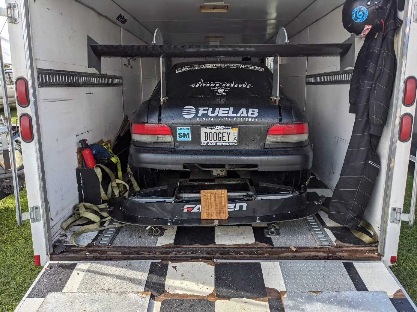 Eric Dewitt in a 1905 Subaru Imprezza L "boogeyman"