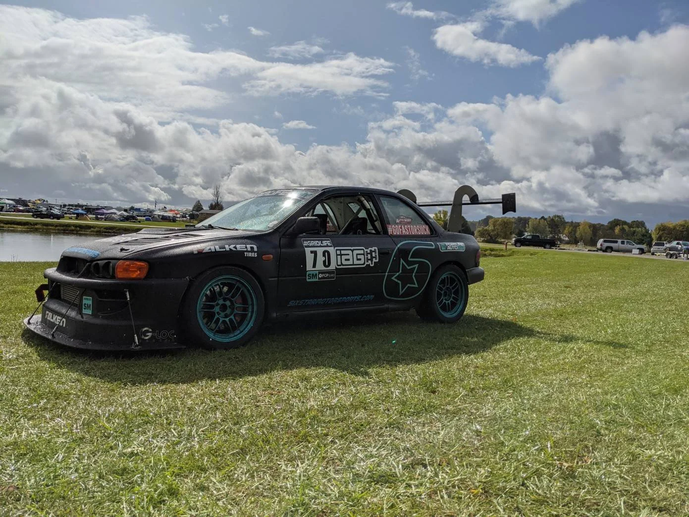 Eric Dewitt in a 1905 Subaru Imprezza L "boogeyman"